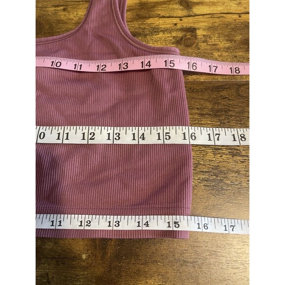 Women’s Tank Top Size XS Cropped Ribbed Sleeveless Activewear Running Jogging - Picture 9 of 10